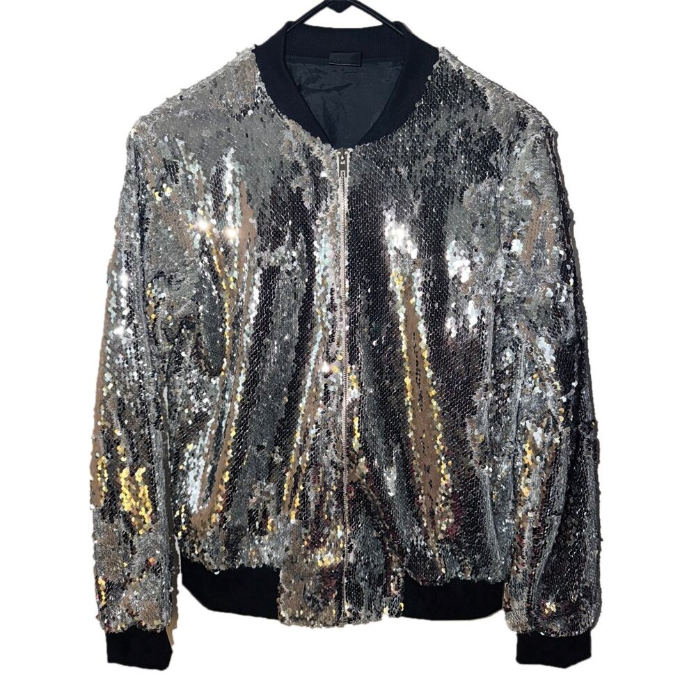 Silver Sparkly Glitter Jacket